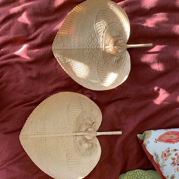 Boho Rattan Wall Baskets/Fans - Picture 2 of 4